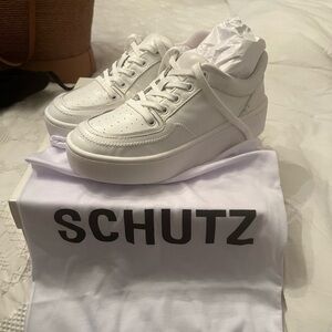 Schutz white sneakers. Never worn. Size 7.5